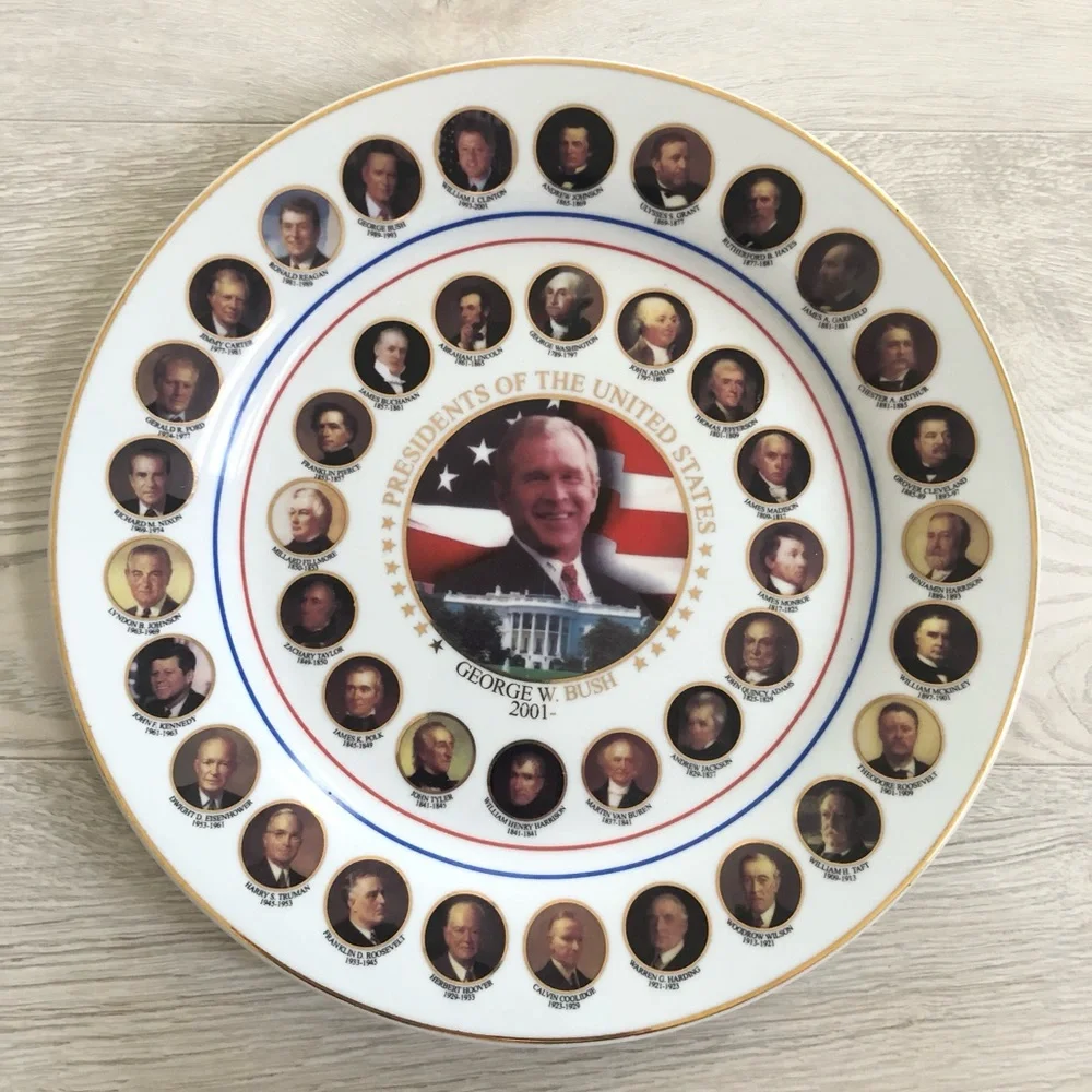 Presidents of the United States with 2001 George W. Bush 22K Gold Plate
